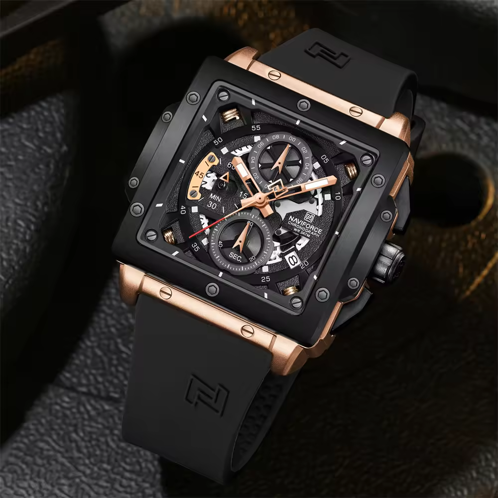 Naviforce 8064 ceylong trends black gold