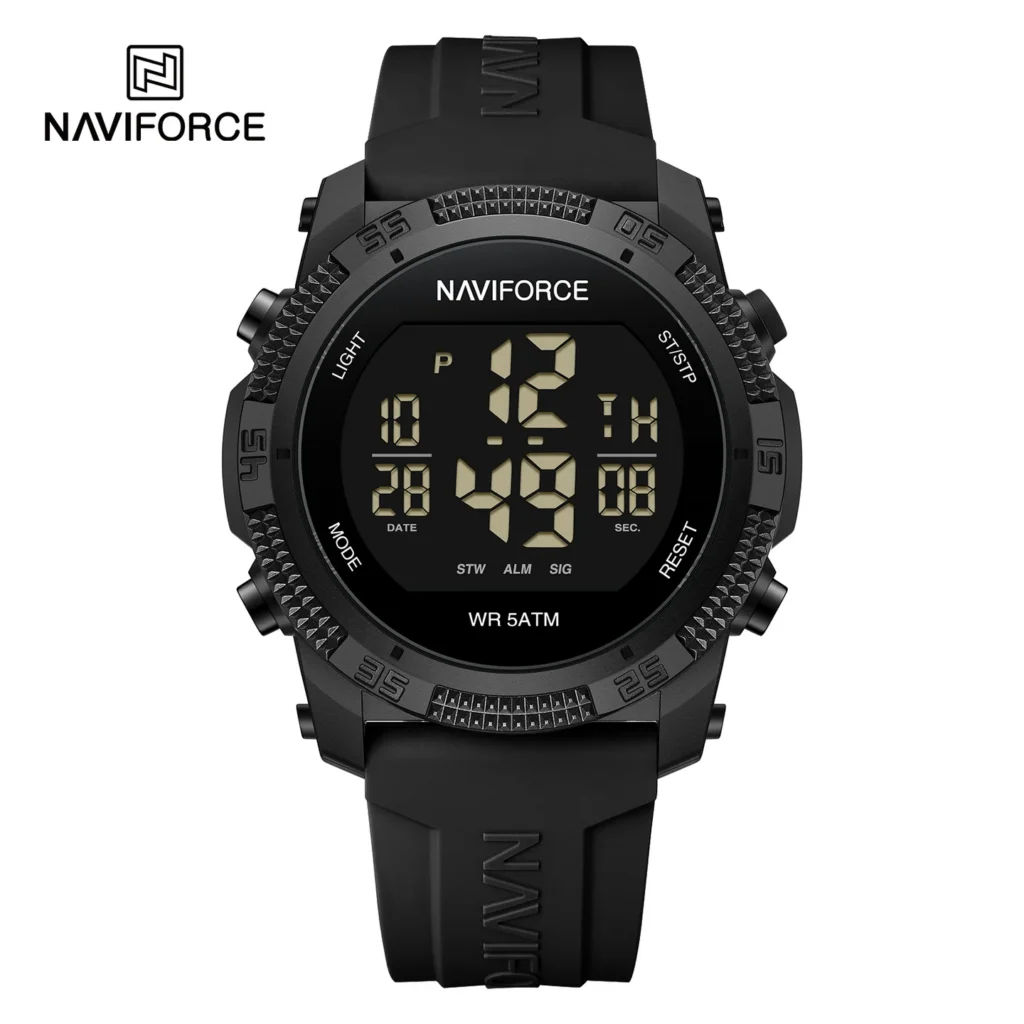 Naviforce 7104 Digital Full Black Sports TPU Watch