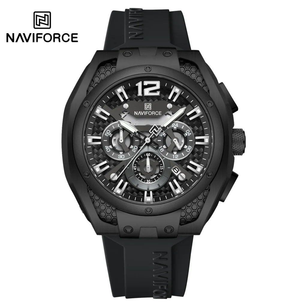 Naviforce 8063 Monochromatic Silicone Strap Watch