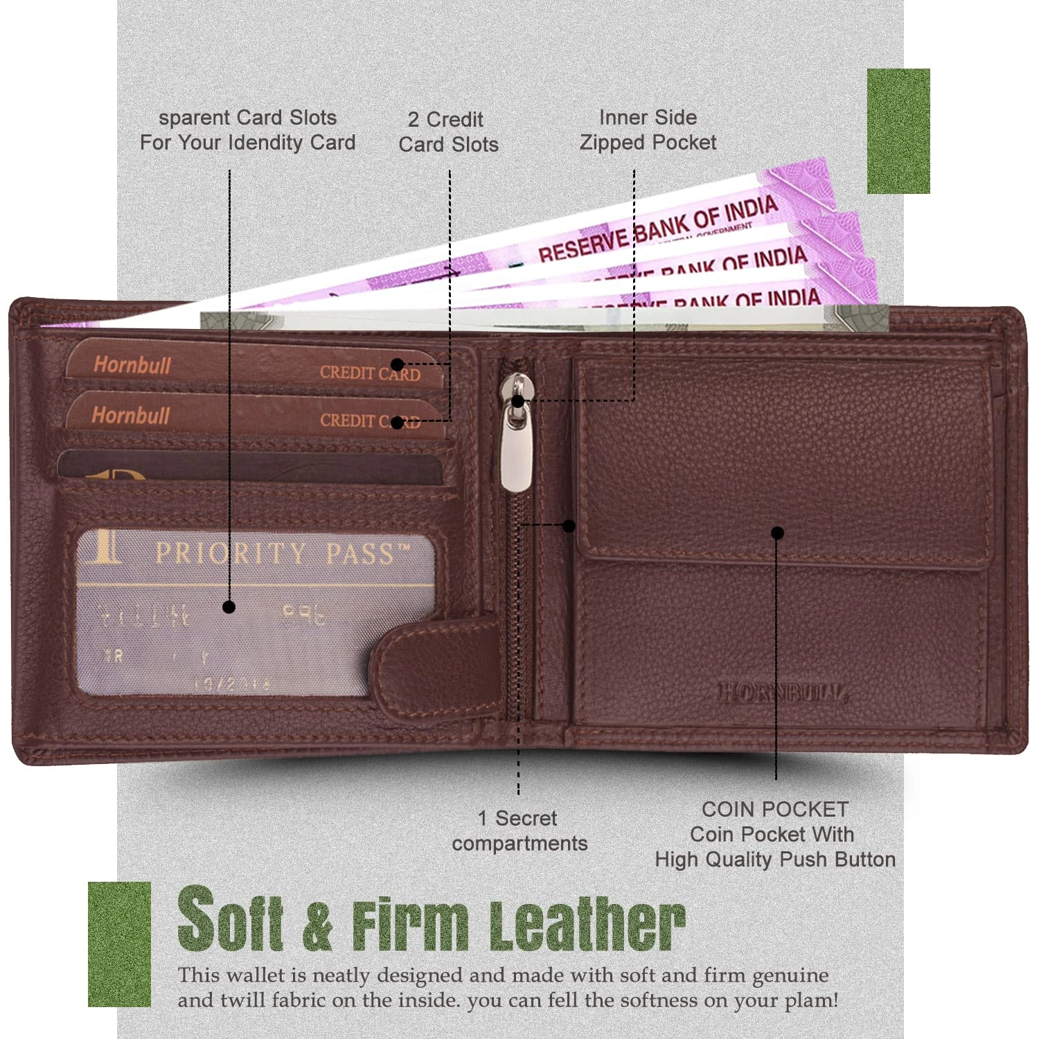 Hornbull Denial Leather RFID Wallet