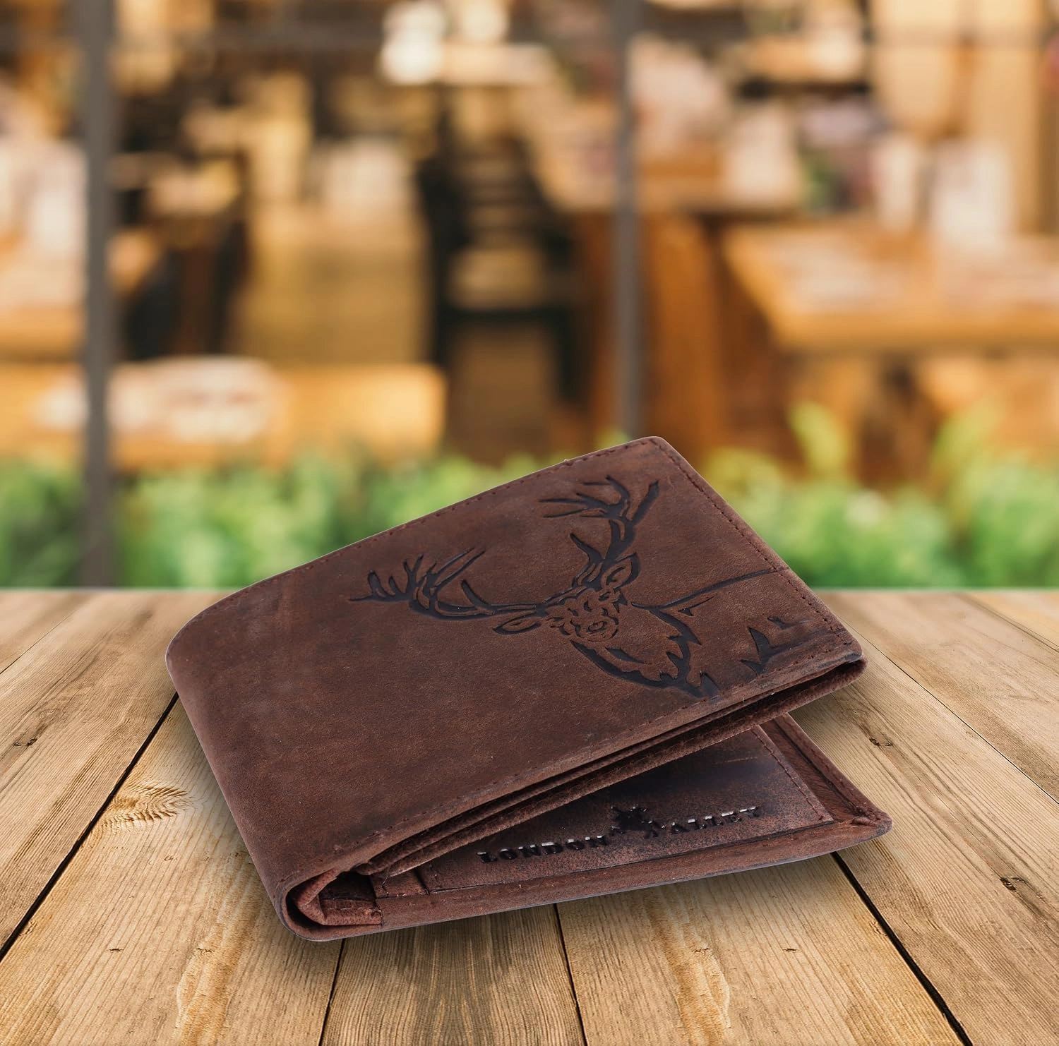 London Alley Elk Vintage RFID Leather Wallet