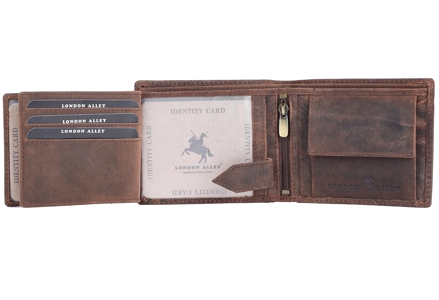 London Alley Elk Vintage RFID Leather Wallet