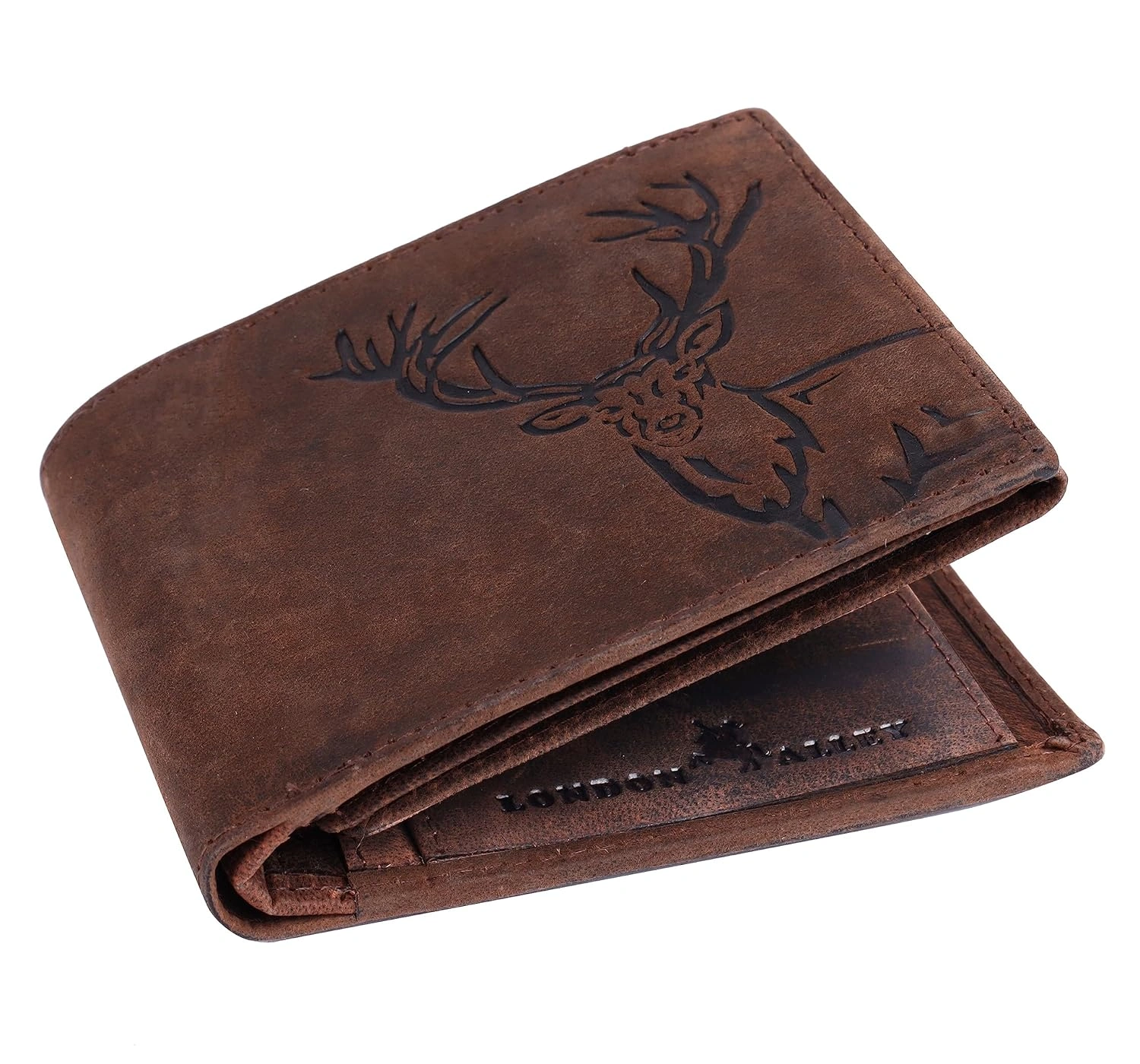 London Alley Elk Vintage RFID Leather Wallet
