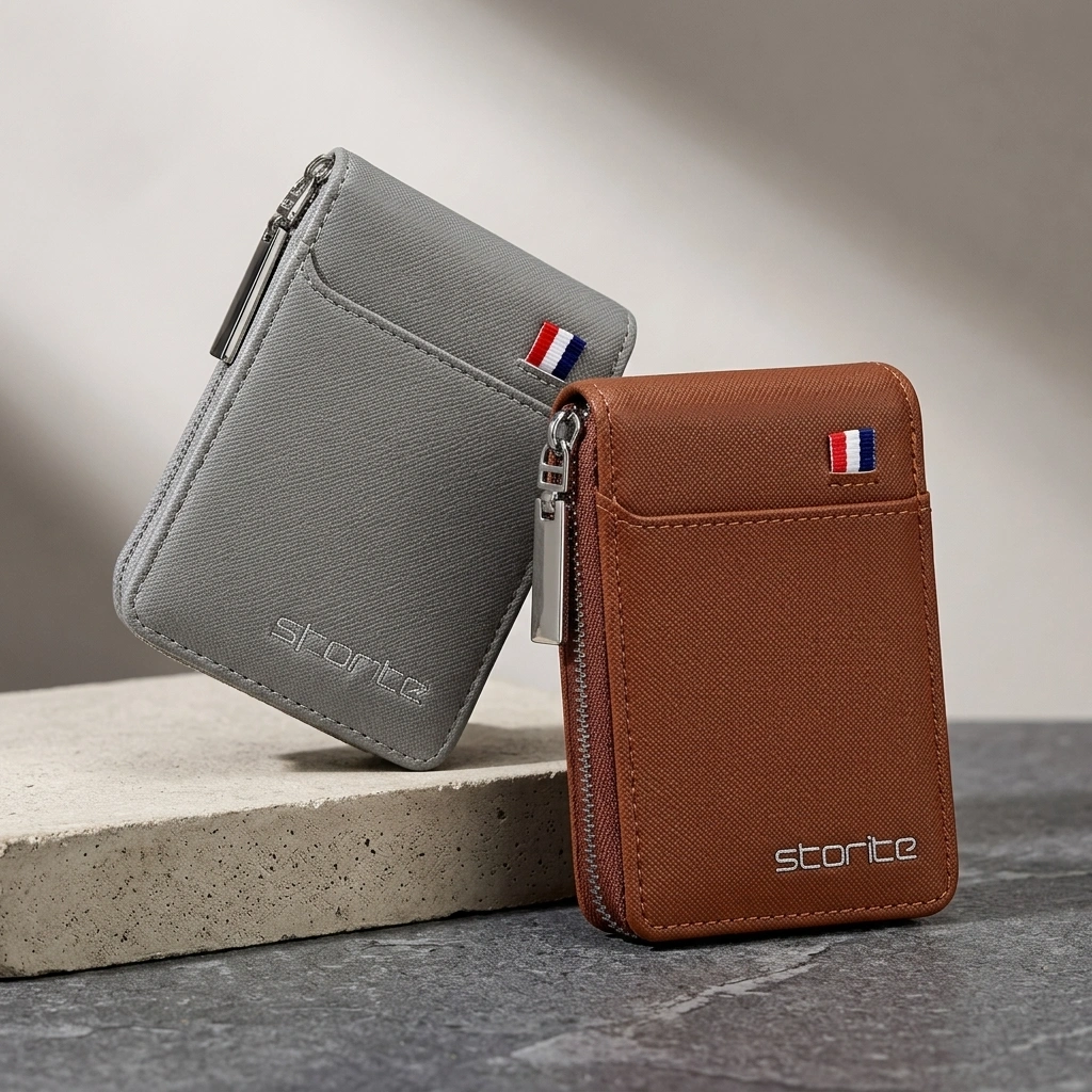 Storite PU Leather Card Holder Money Wallet