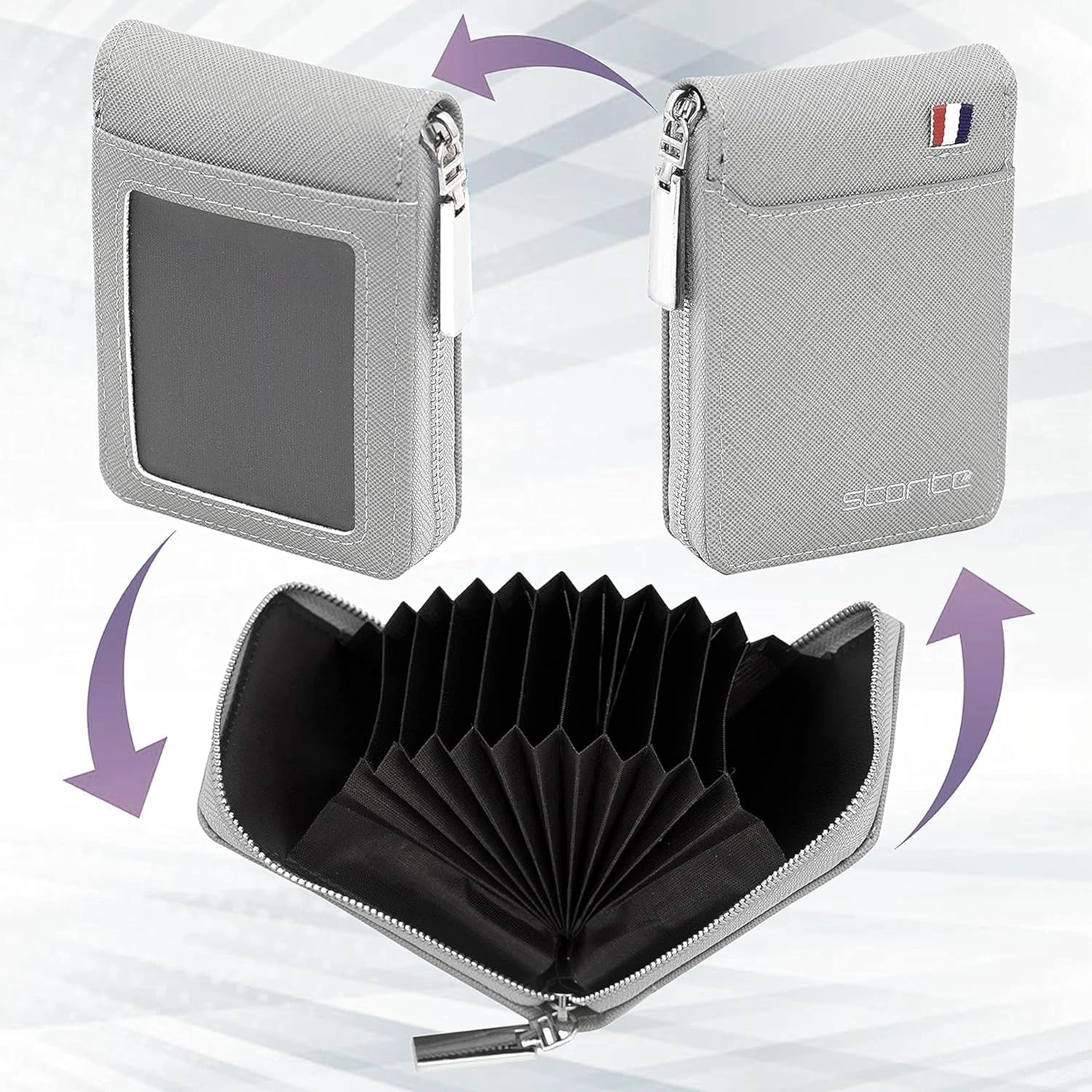 Storite PU Leather Card Holder Money Wallet