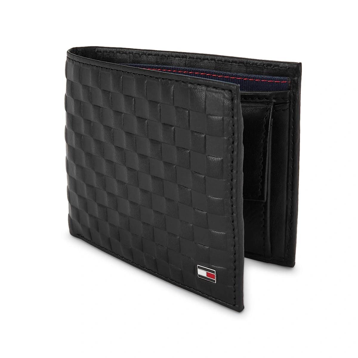 Tommy Hilfiger Castell Leather Woven Coin Wallet
