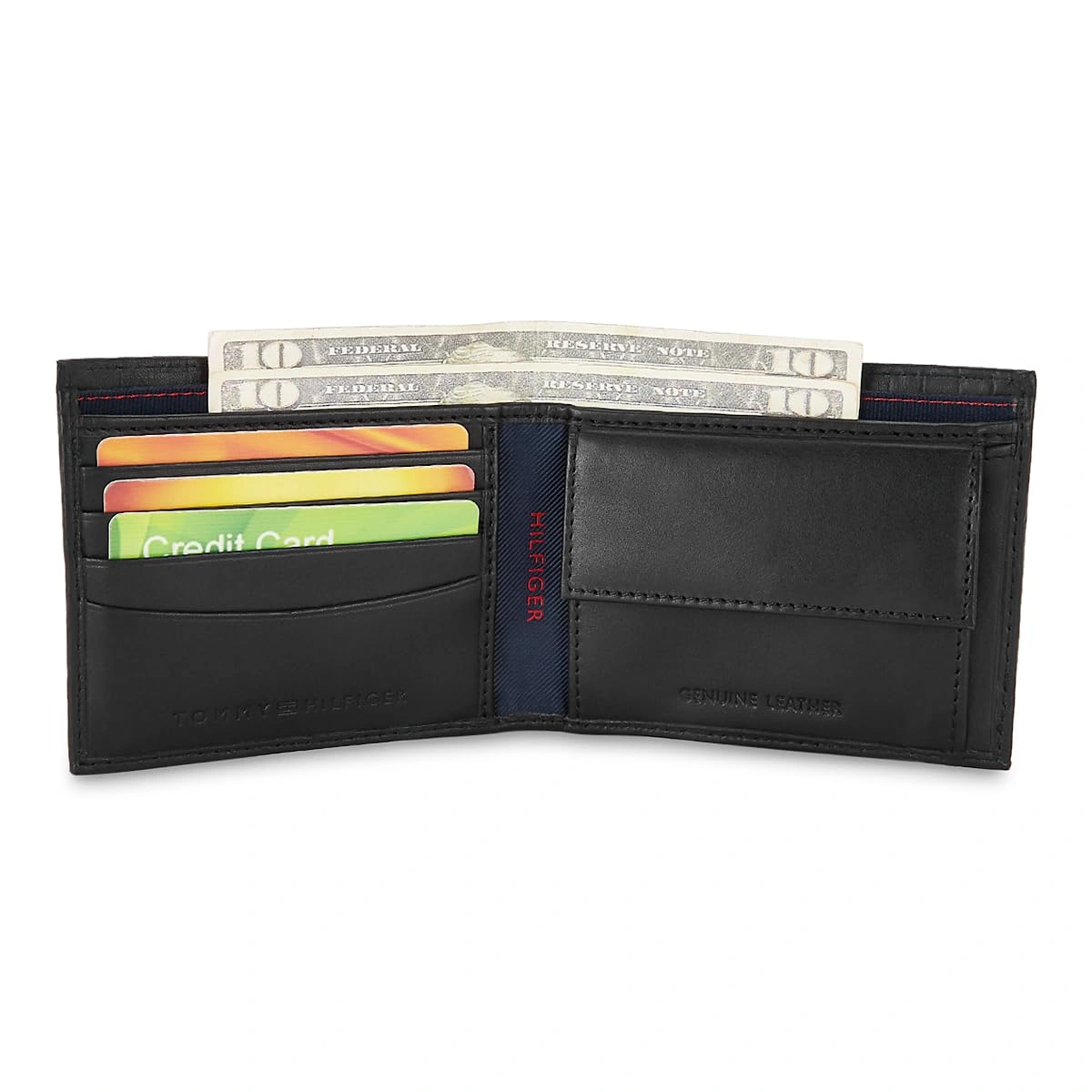 Tommy Hilfiger Castell Leather Woven Coin Wallet