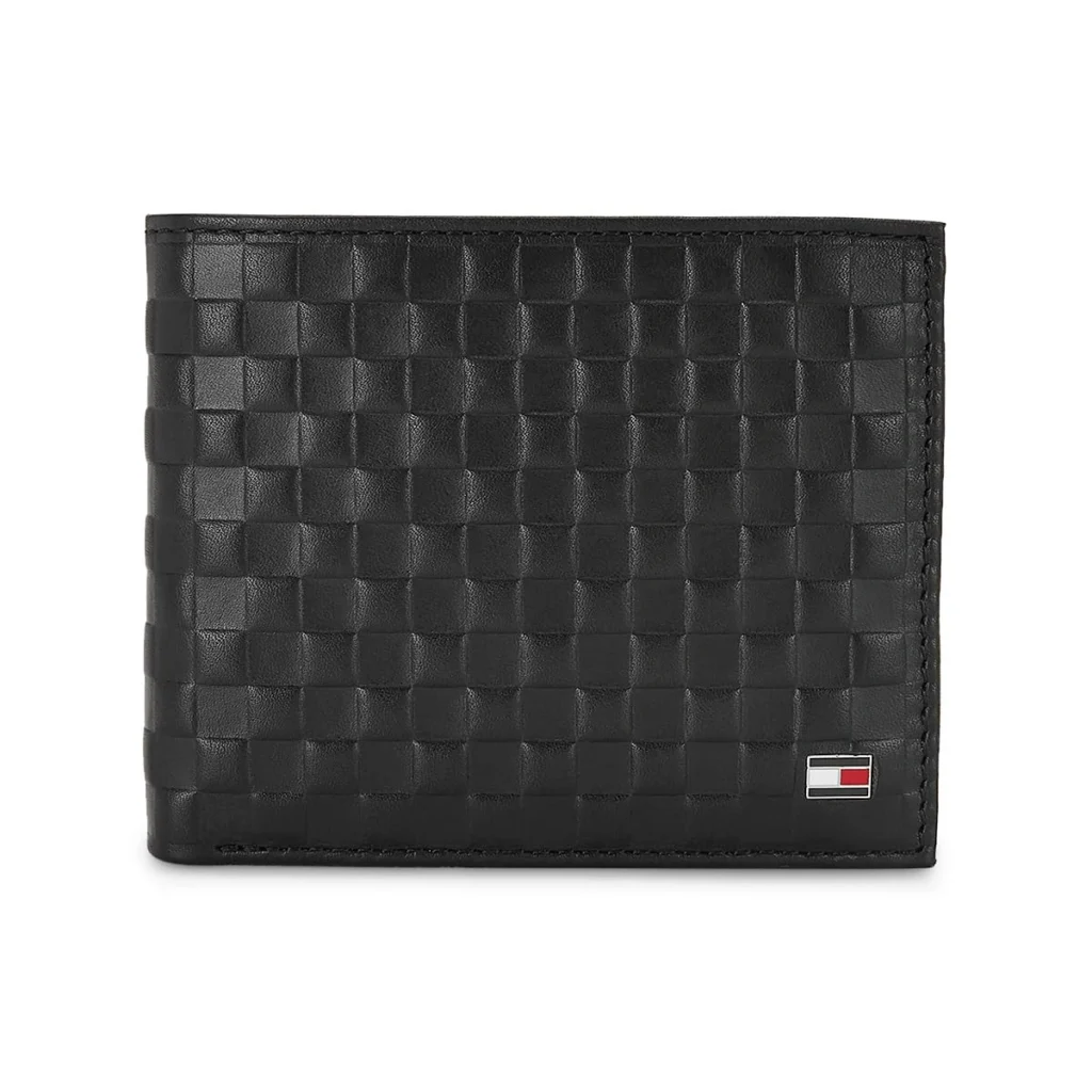 Tommy Hilfiger Castell Leather Woven Coin Wallet