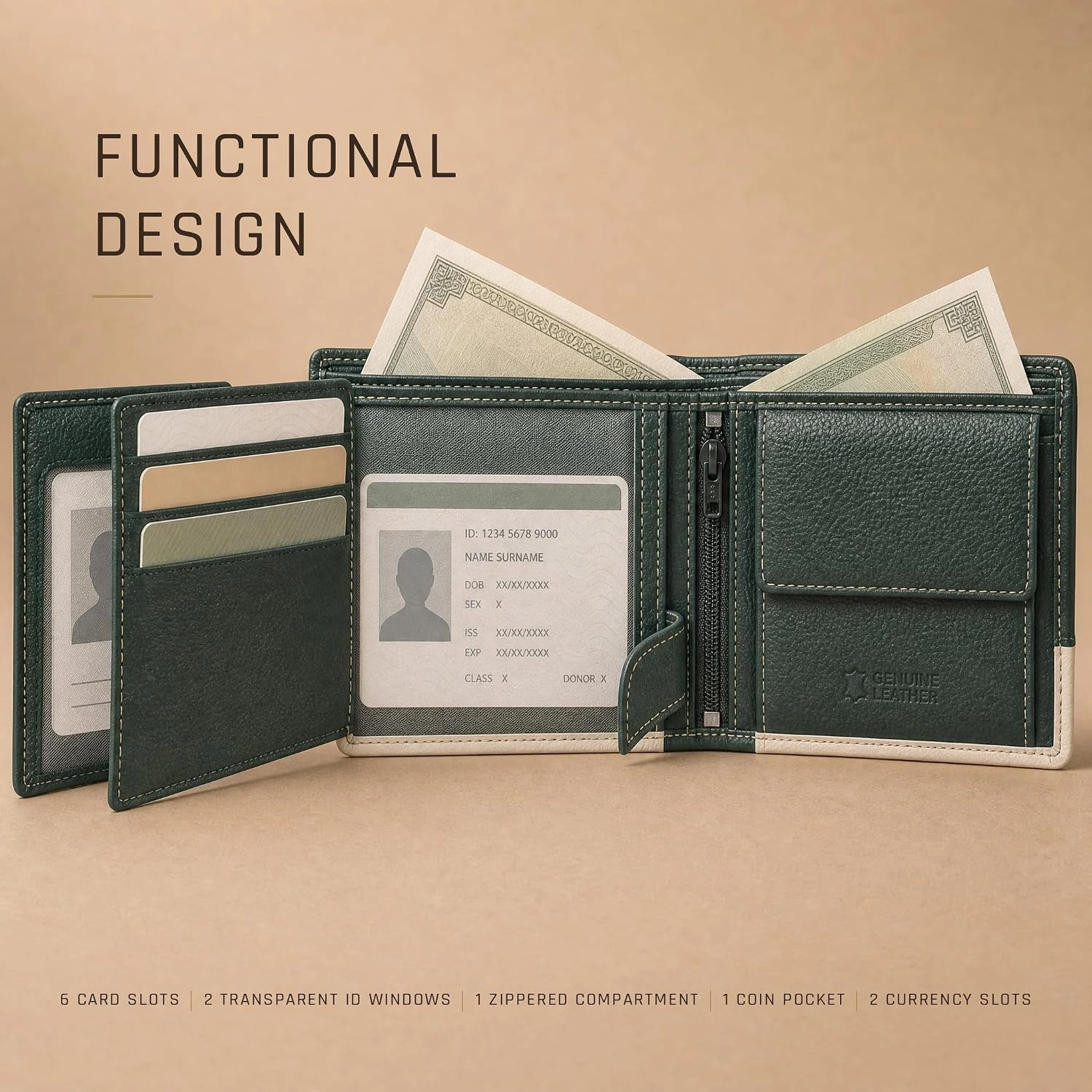 Urban Forest Two Tone Leather Wallet