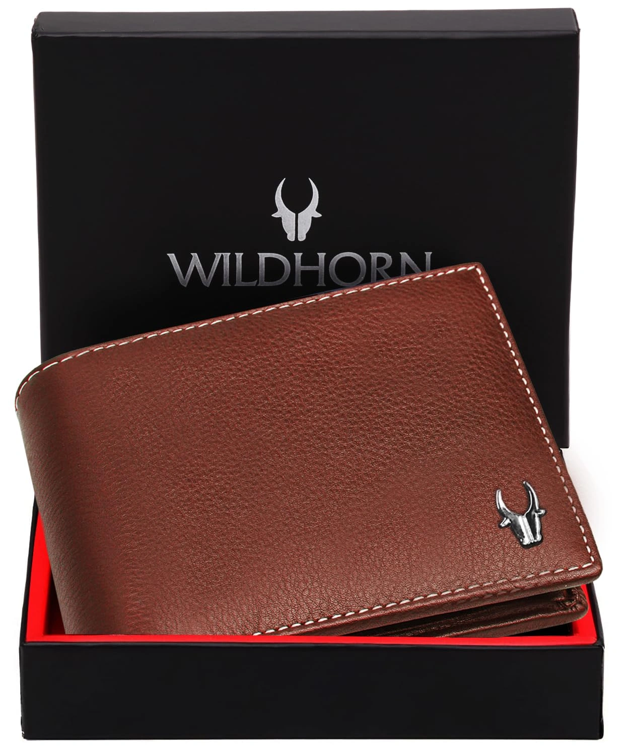 WildHorn Genuine Leather Slim Bifold RFID Wallet