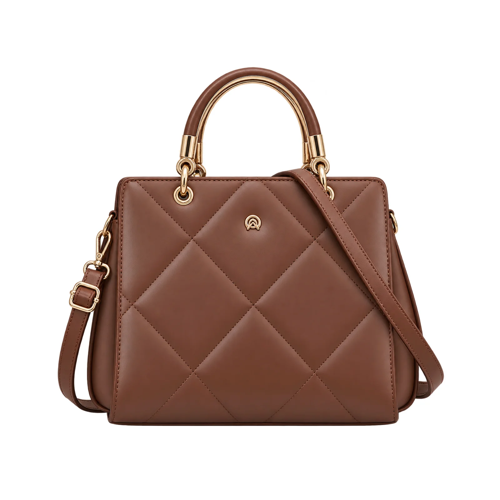 Martucci Women’s Quilted Faux Leather Satchel Handbag