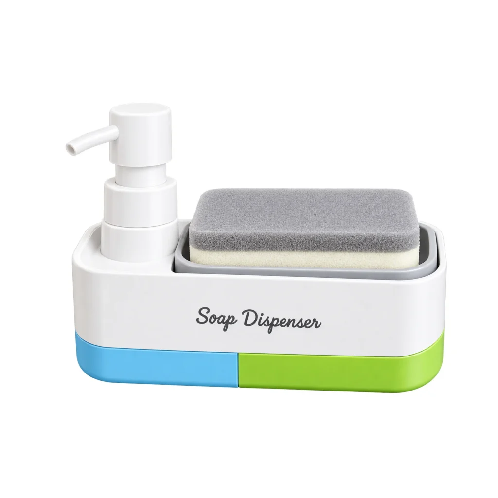 Dish Washing Soap Pump and Sponge Caddy