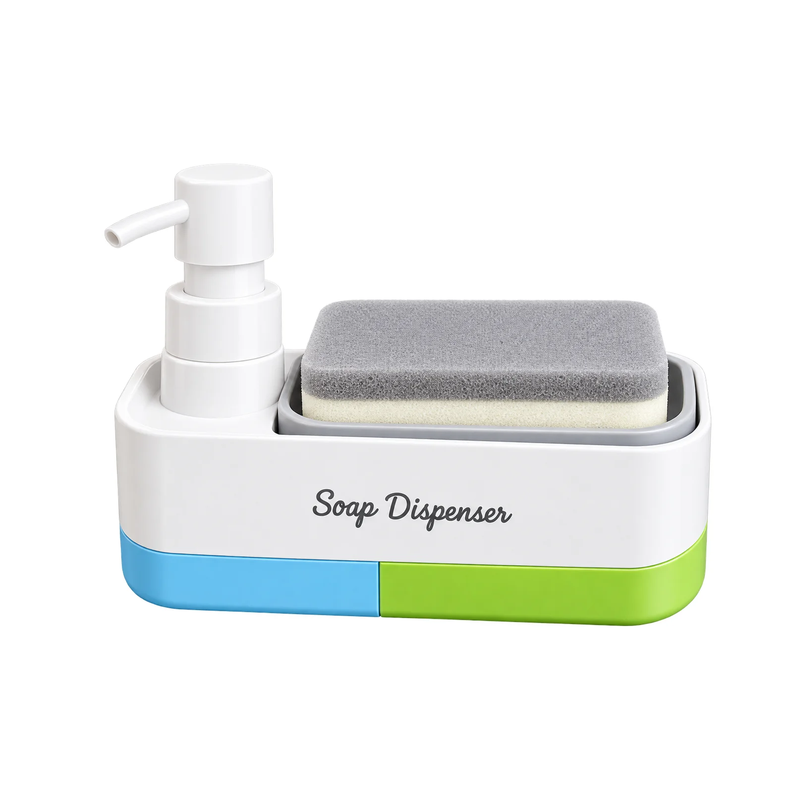 Dish Washing Soap Pump and Sponge Caddy