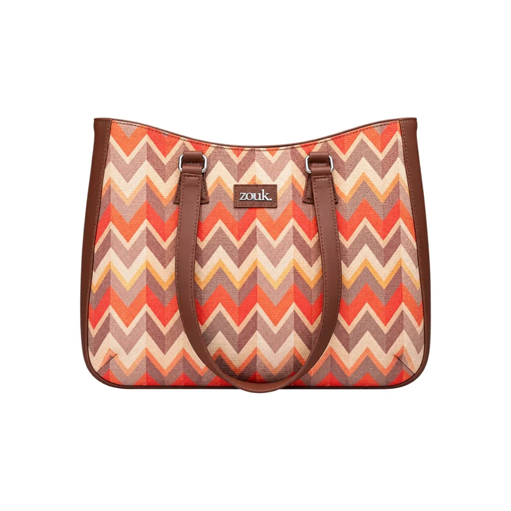 Zouk Floral Printed Jute Tote Bag
