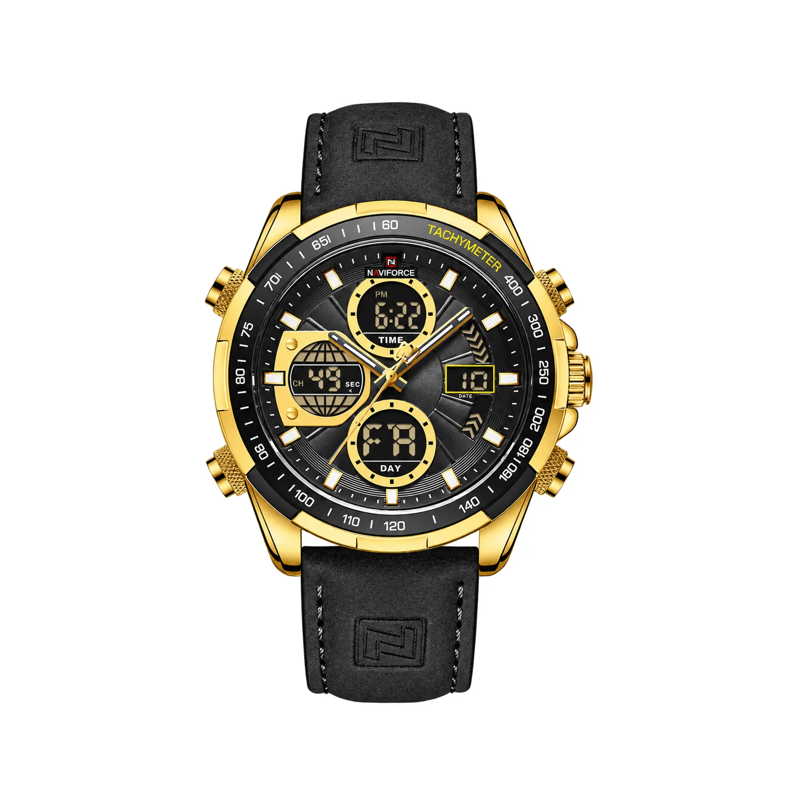 Naviforce 9197 Men's Watch - Black/Gold