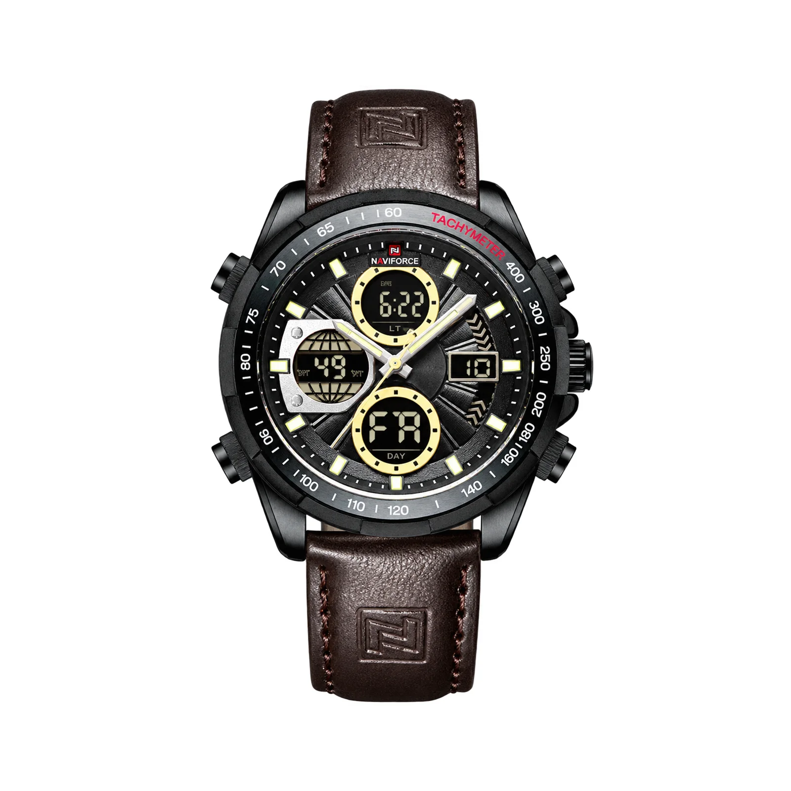 Naviforce 9197 Men's Watch - CoffeeBrown/Black