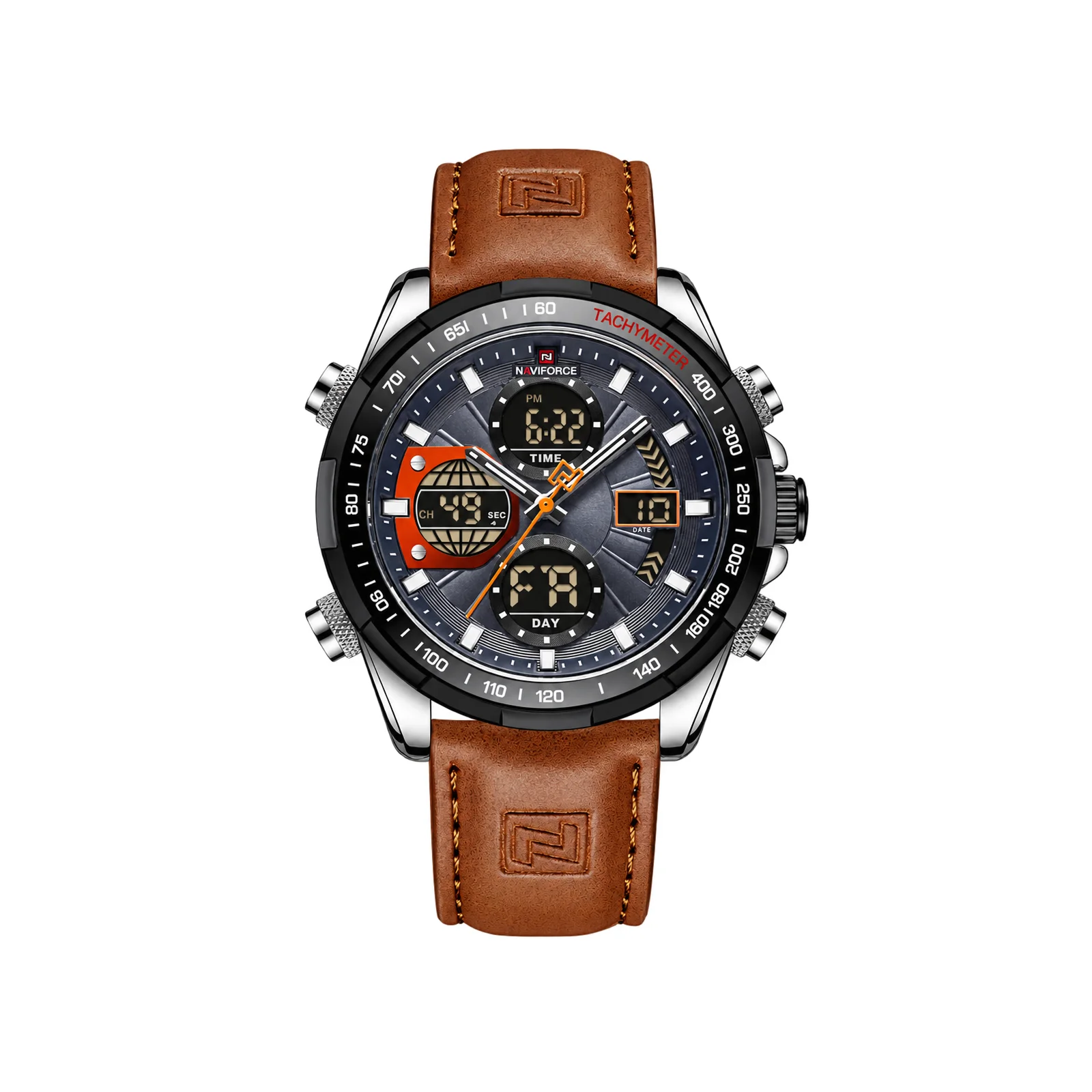 Naviforce 9197 Men's Watch - Brown/Black