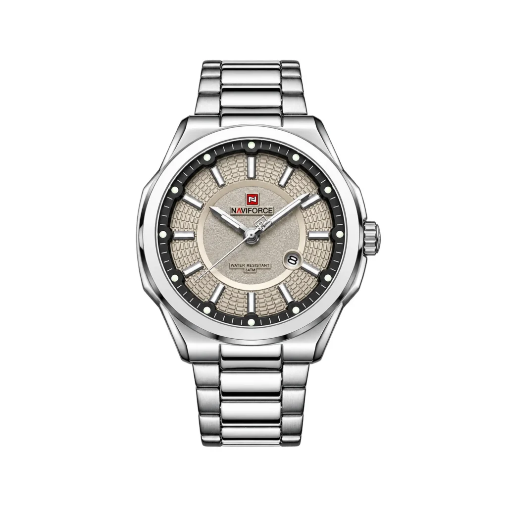 Naviforce 9212 Full Silver Men's Watch