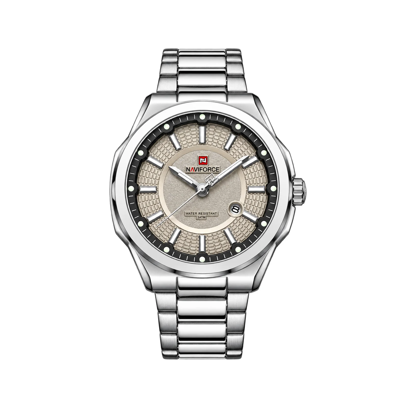 Naviforce 9212 Full Silver Men's Watch