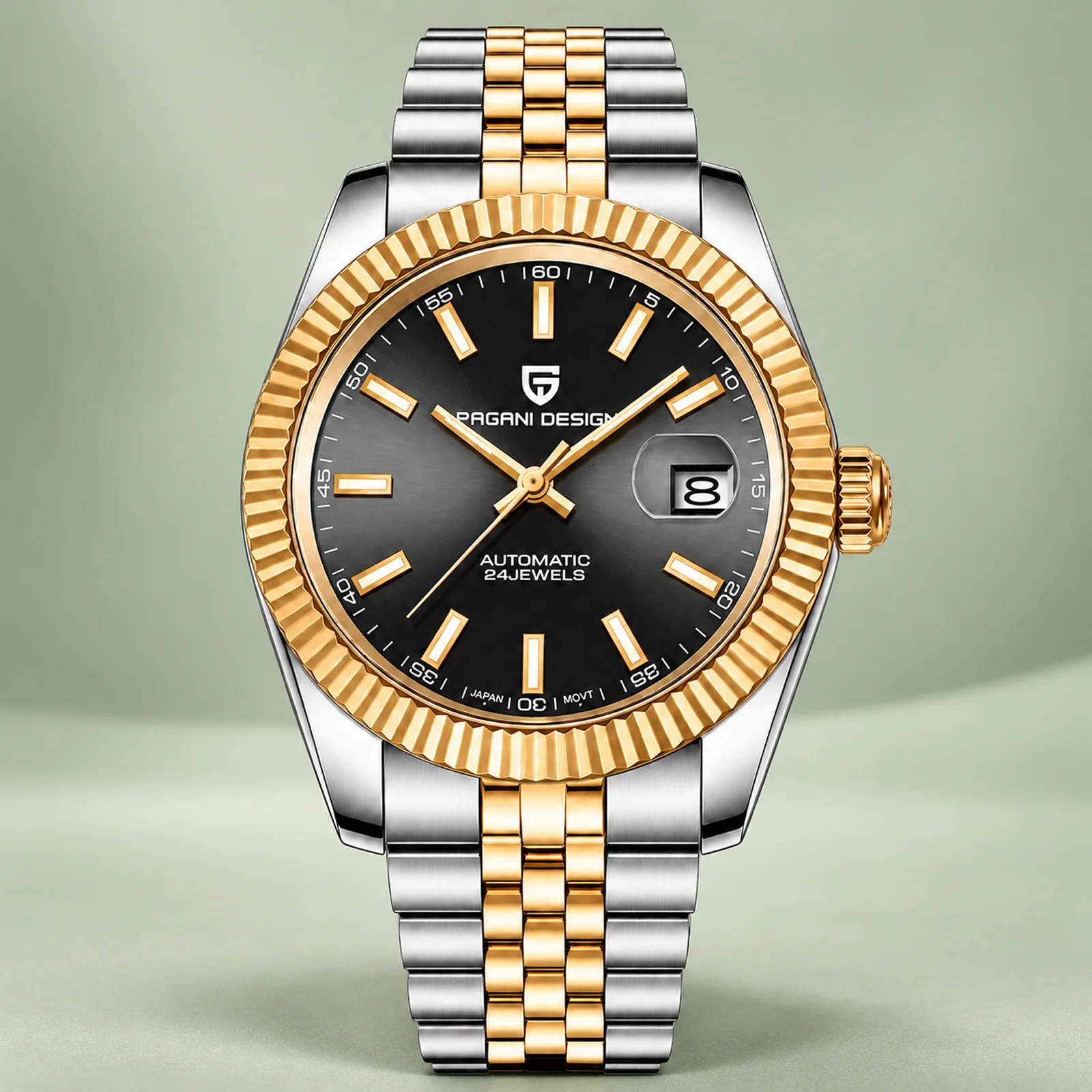 Pagani Design PD1645 Fluted Bezel Automatic Watch